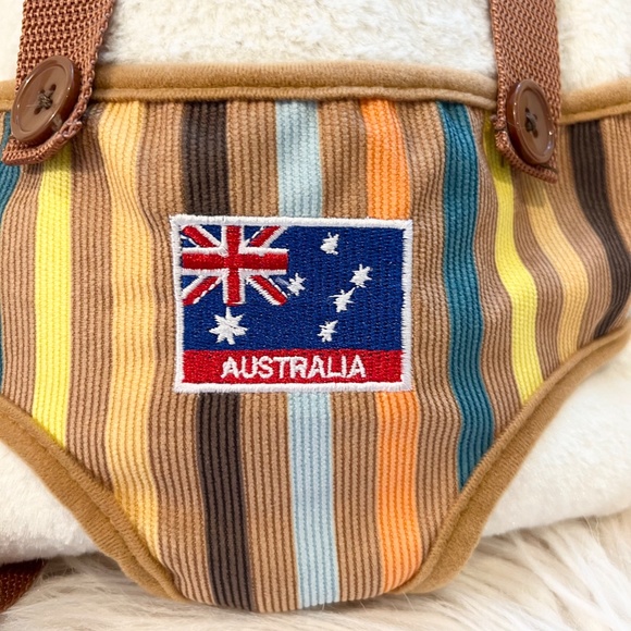 Vintage Australia Fleece Striped Pants Backpack